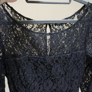 SLNY Black Lace Dress